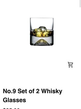 NUDE No.9 Whisky Glasses - set of 2, crystal